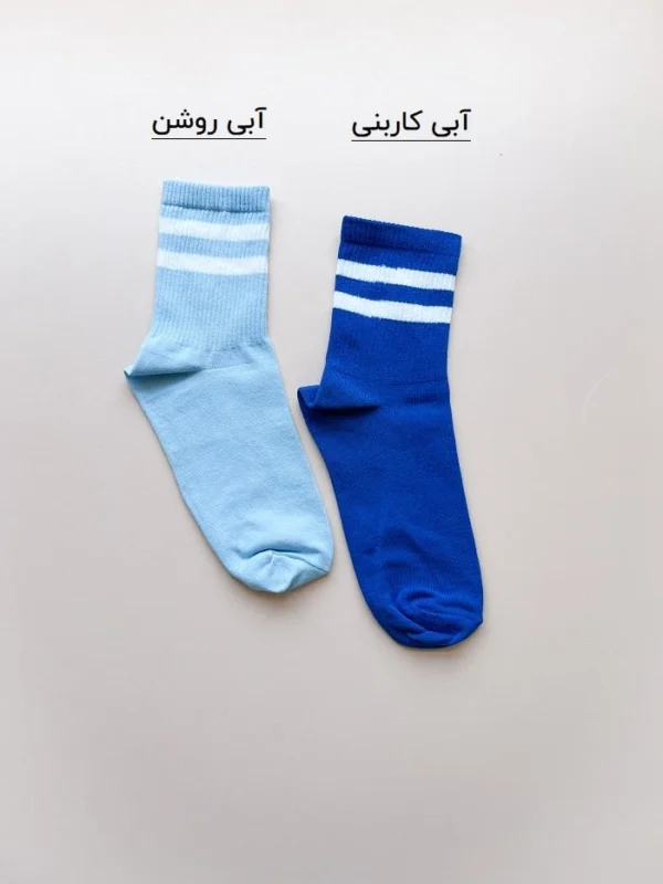 جوراب نیم ساق اسپرت مدل دو خط