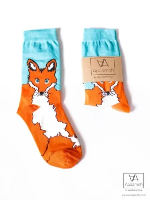 جوراب ساق بلند طرح روباه