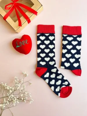 جوراب ساق بلند قلبی زنانه