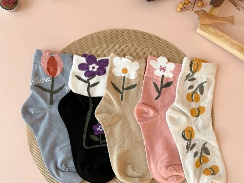جوراب ساق بلند شاخه گل 1