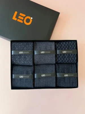 پک جوراب مردانه ساق بلند LEO کد 126
