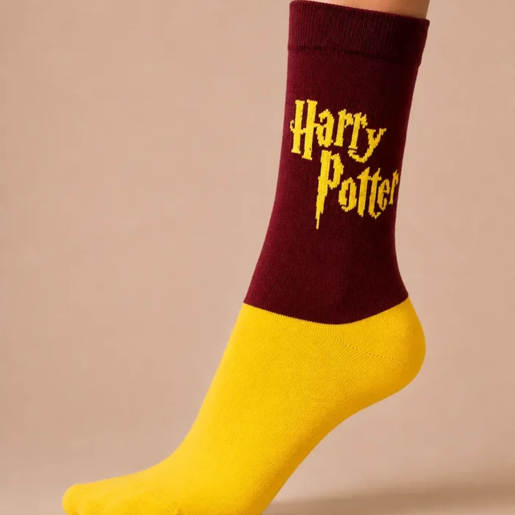 جوراب ساق بلند طرح هری پاتر