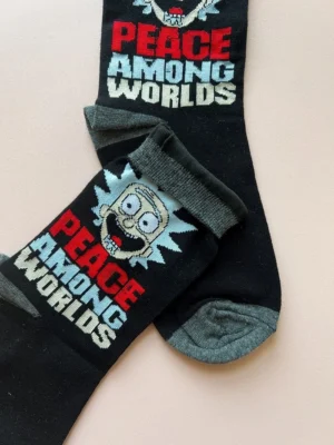 جوراب ساق بلند کارتونی ریک اند مورتی Peace
