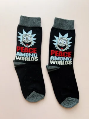 جوراب ساق بلند کارتونی ریک اند مورتی Peace