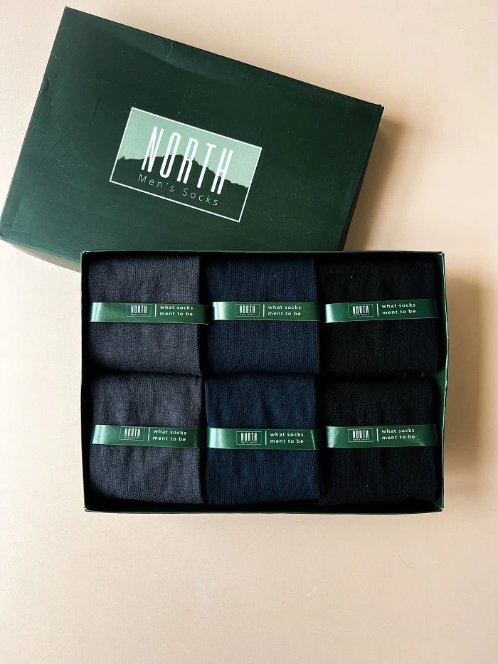 پک جوراب ساق بلند مردانه کلاسیک ساده - NORTH305