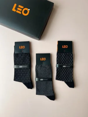 پک جوراب ساق بلند مردانه LEO کد 110