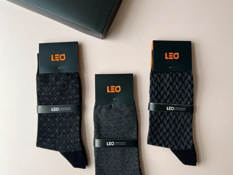 پک جوراب ساق بلند مردانه LEO کد 110
