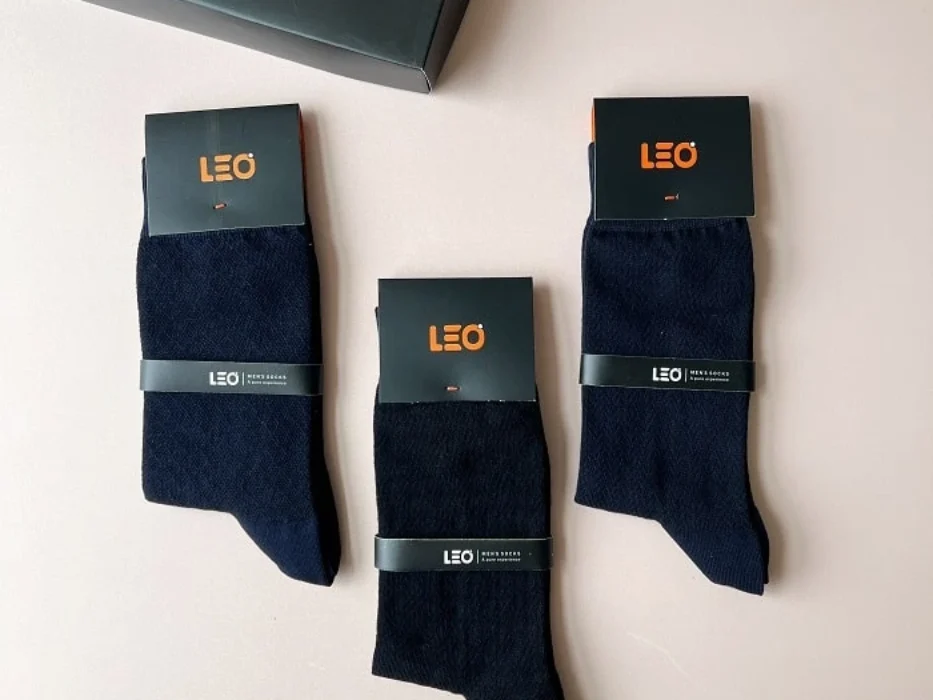 پک جوراب ساق بلند مردانه LEO کد 125