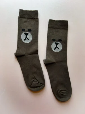 جوراب ساق بلند کارتونی تدی - یونیسکس