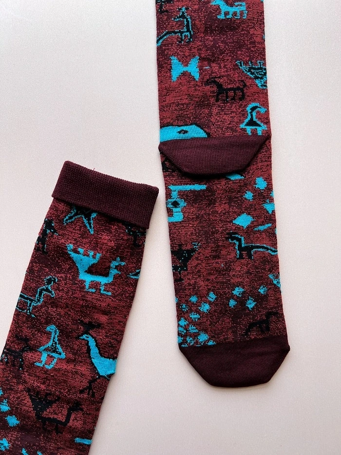 جوراب ساق بلند مردانه طرح باستانی