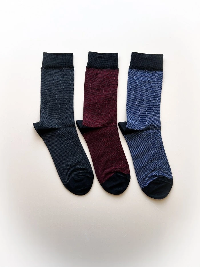 جوراب ساق بلند مردانه طرح خطی