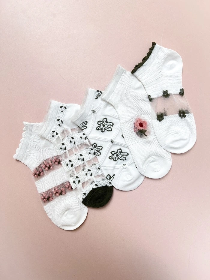 جوراب مچی زنانه شیشه ای ست سبز