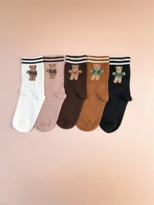 پک جوراب ساق بلند زنانه تدی دو خط