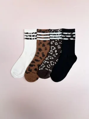 جوراب ساق بلند زنانه ست پلنگی