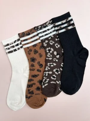 پک جوراب ساق بلند زنانه ست پلنگی 1