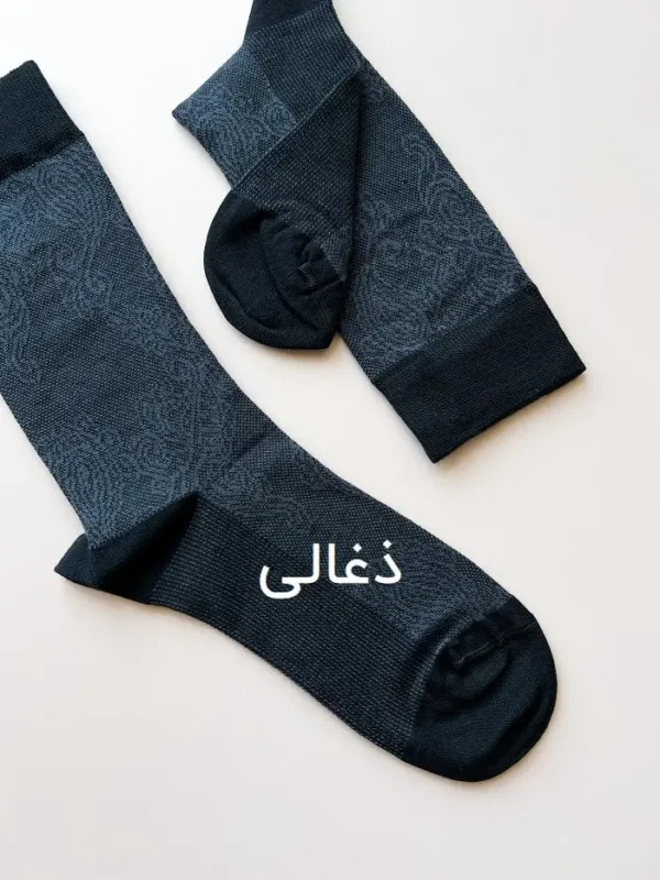 جوراب ساق بلند مردانه طرح بته جقه - Image 3