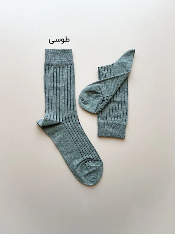 جوراب ساق بلند مردانه طرح خطی