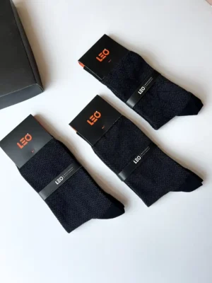 پک جوراب ساق بلند مردانه LEO کد 114