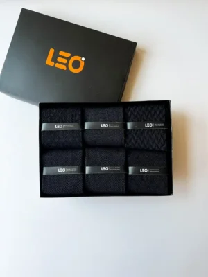 پک جوراب ساق بلند مردانه LEO کد 114 4 جوراب ساق بلند مردانه LEO کد 114