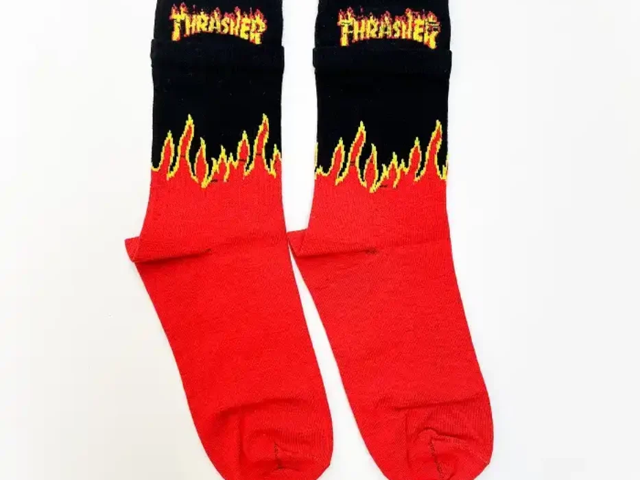 جوراب ساق بلند دوکش طرح Thrasher یونیسکس