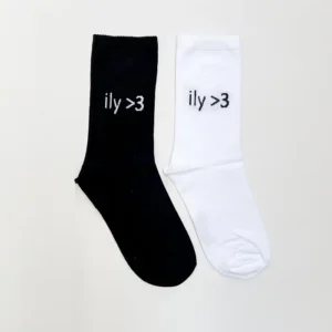جوراب ساق بلند طرح ily 3 (آی لاو یو) یونیسکس