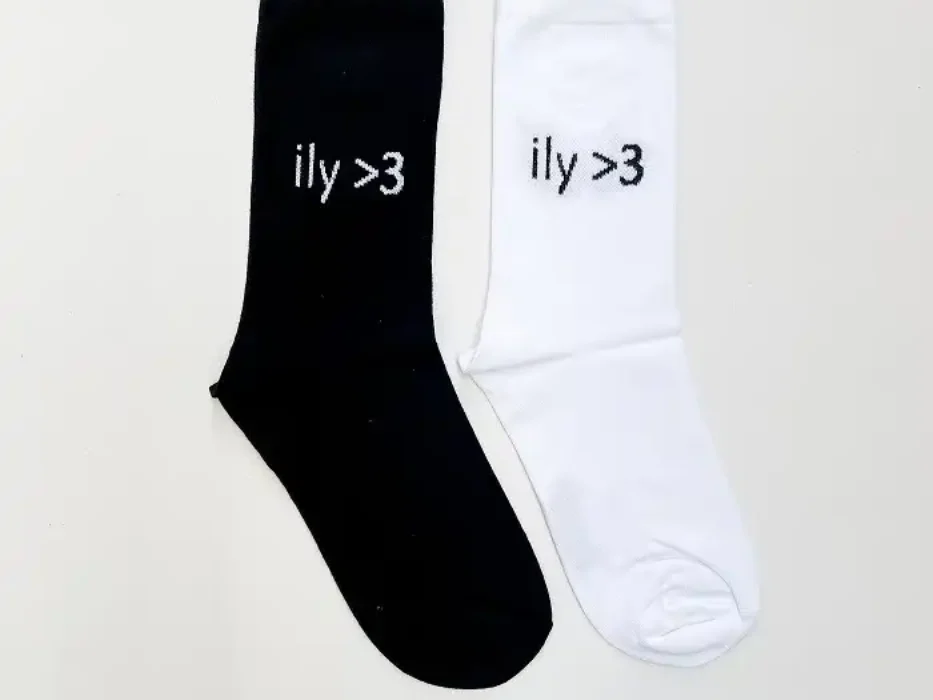 جوراب ساق بلند طرح ily 3 (آی لاو یو) یونیسکس