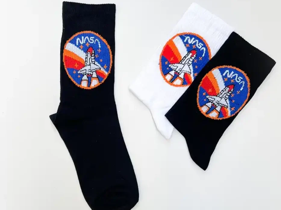 جوراب ساق بلند طرح ناسا NASA یونیسکس