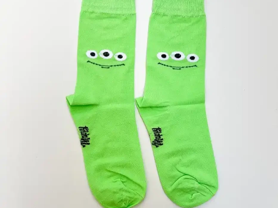 جوراب ساق بلند کارتونی Little Green Men یونیسکس