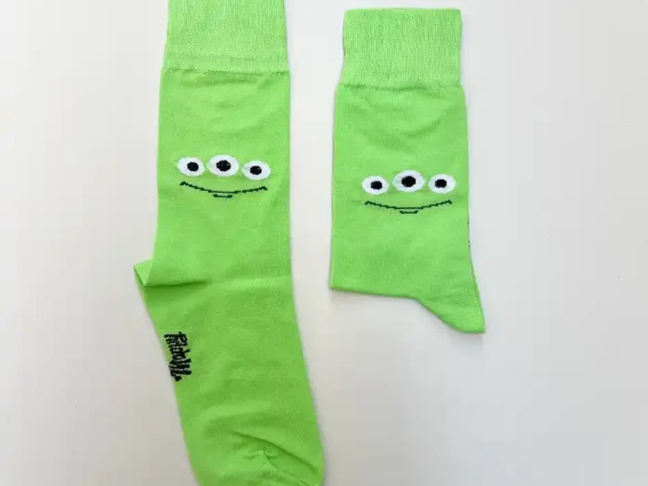 جوراب ساق بلند کارتونی Little Green Men یونیسکس