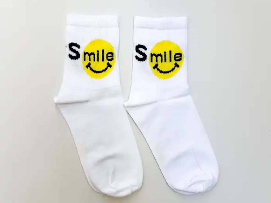 جوراب نیم ساق طرح اسمایل Smile یونیسکس