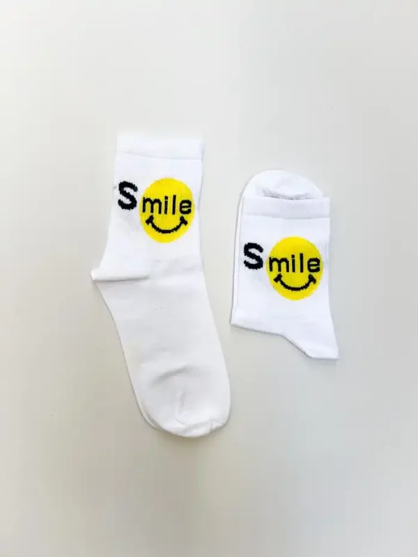 جوراب نیم ساق طرح اسمایل Smile یونیسکس - Image 2