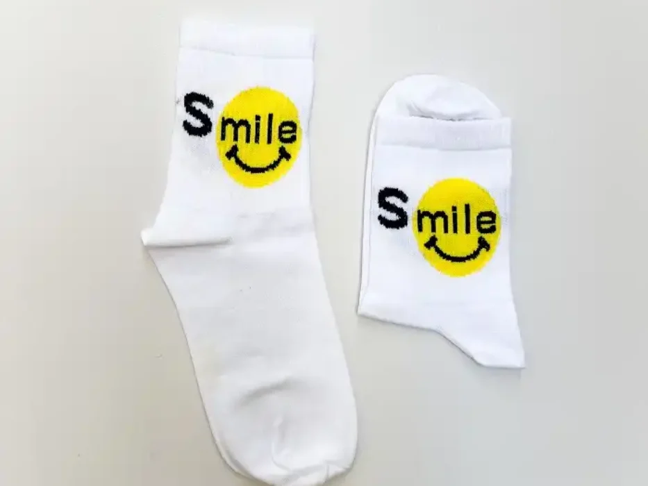 جوراب نیم ساق طرح اسمایل Smile یونیسکس