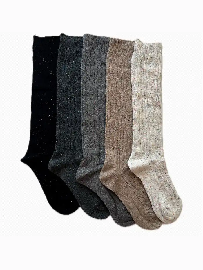 جوراب زیر زانو زنانه بافت ایپک دار مدل Alpaca Thermo 1 جوراب زیر زانو زنانه بافت ایپک دار