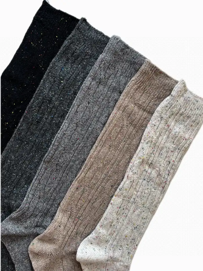 جوراب زیر زانو زنانه بافت ایپک دار مدل Alpaca Thermo 4 جوراب زیر زانو زنانه بافت ایپک دار
