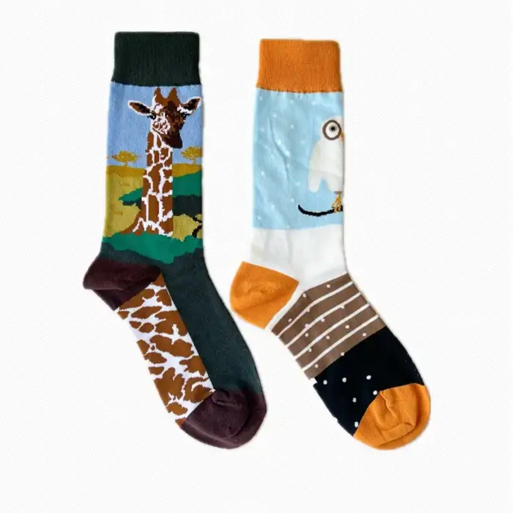 جوراب ساق بلند زنانه ست حیوانات