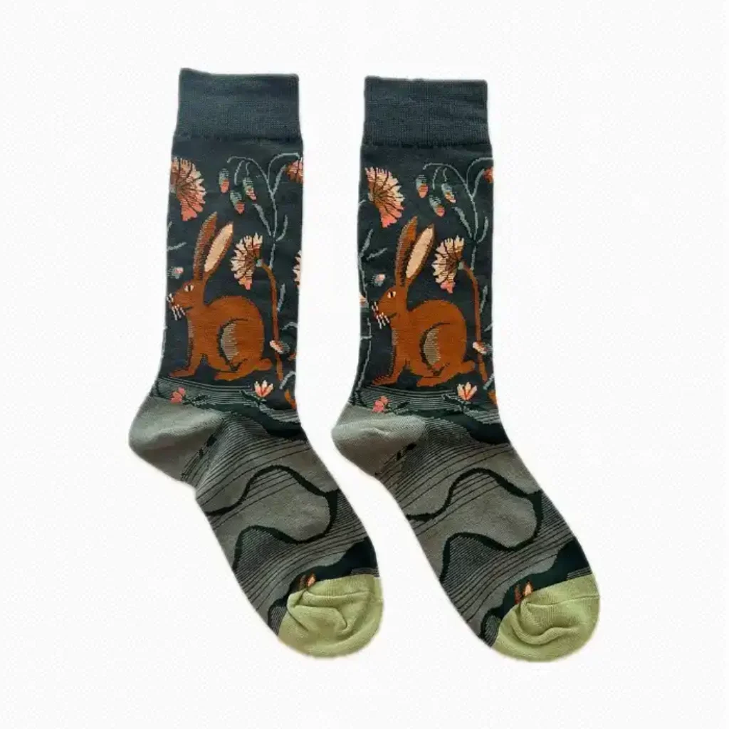 جوراب ساق‌ بلند زنانه طرح خرگوش