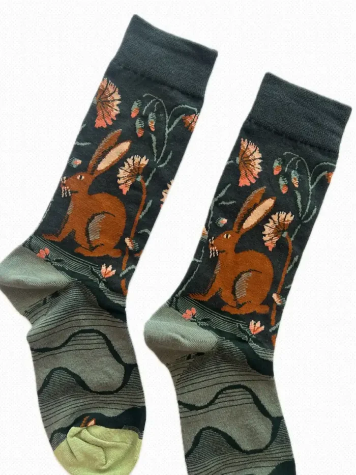 جوراب ساق‌ بلند زنانه طرح خرگوش