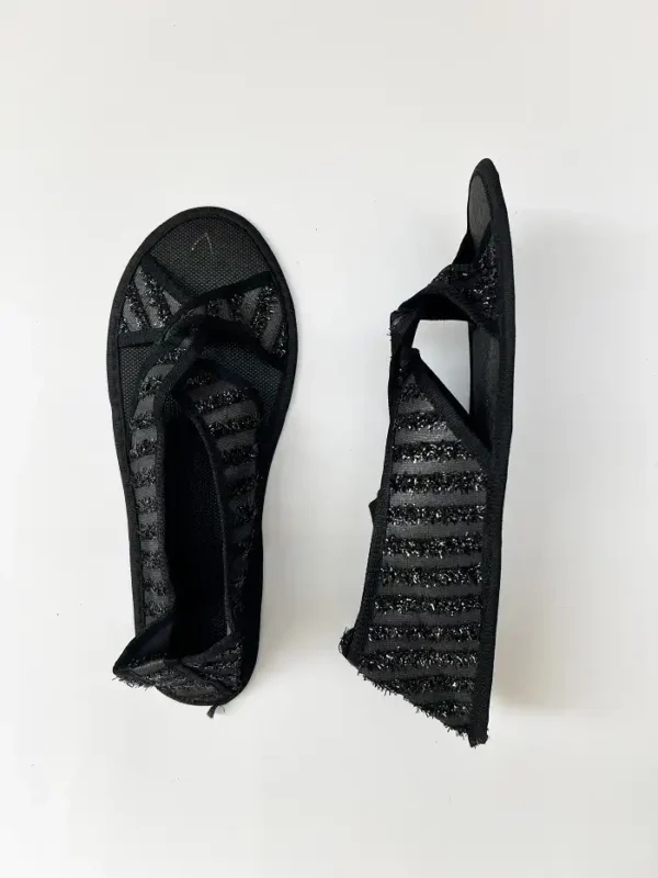 پاپوش زنانه گره ای مدل راه راه شاینی