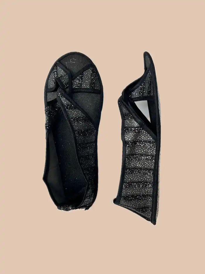 پاپوش زنانه گره ای مدل راه راه اکلیلی