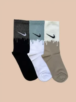 جوراب ساق بلند طرح نایک دو رنگ یونیسکس