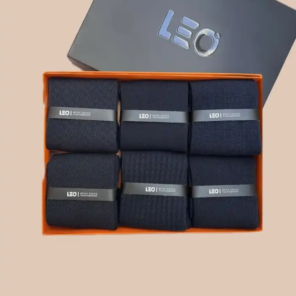جوراب ساق بلند مردانه کلاسیک طرحدار LEO 125-134