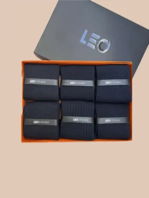 جوراب ساق بلند مردانه کلاسیک طرحدار LEO 125-134