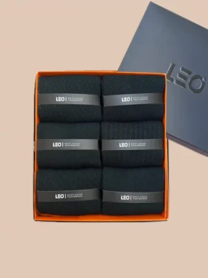 پک جوراب ساق بلند مردانه کلاسیک طرحدار LEO 141