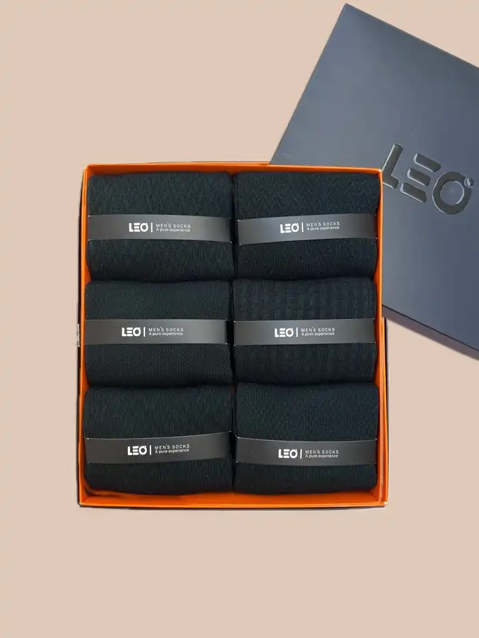 پک جوراب ساق بلند مردانه کلاسیک طرح دار LEO کد 141 1 پک جوراب ساق بلند مردانه کلاسیک طرحدار LEO 141