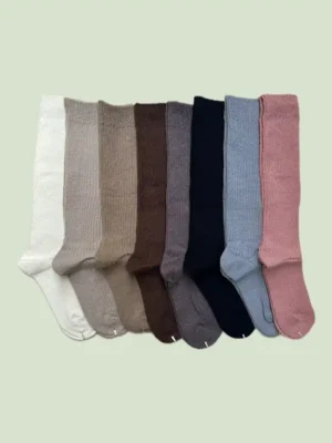 جوراب زیر زانو زنانه بافت کبریتی